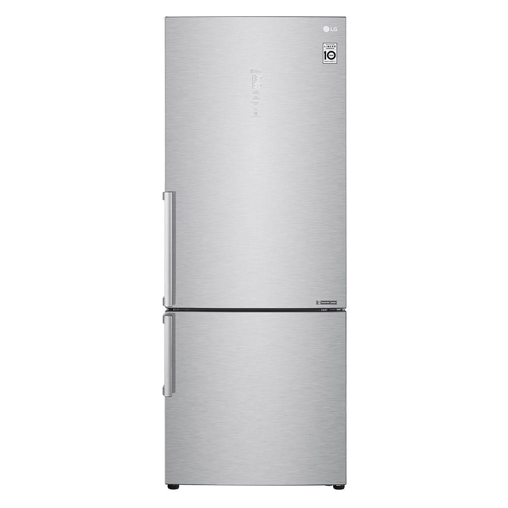 Refrigerador Smart LG Botton Freezer 451 Litros 220V Inox GC-B659BSB