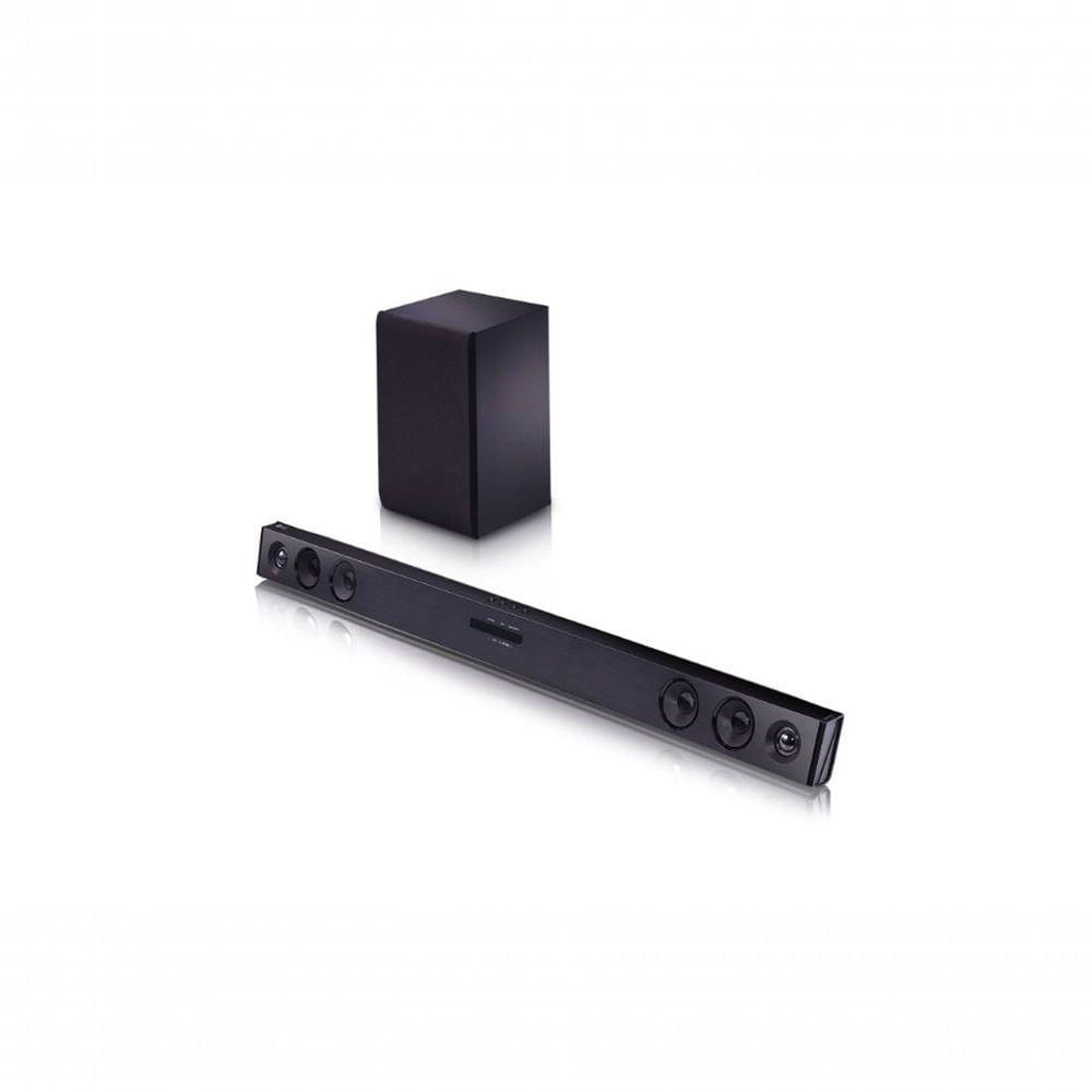 LG Sound Bar SQC2 2.1 Canais 300W RMS Bluetooth 4.0 Auto Sound Engine (ASE) Adaptive Sound Control