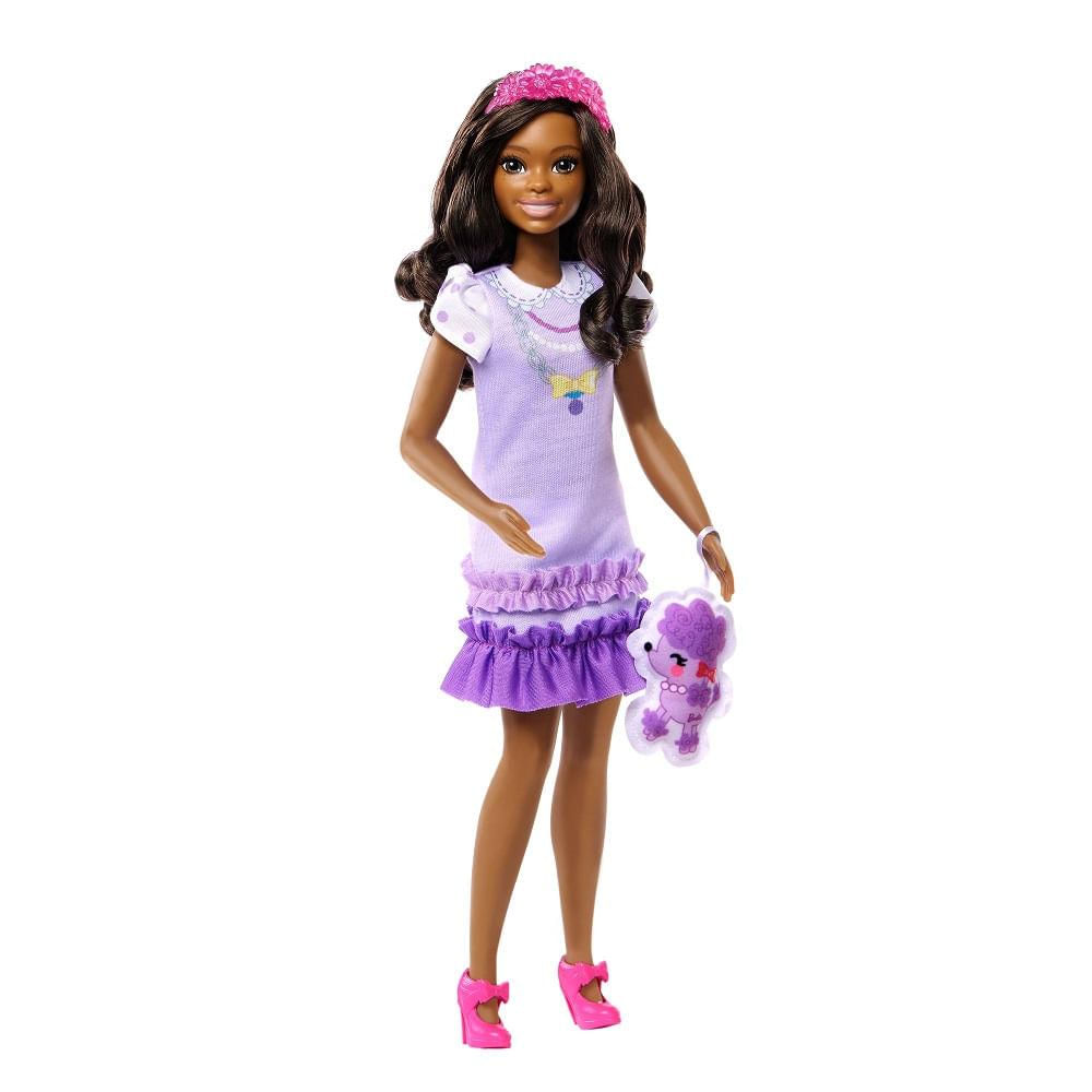 Barbie Cabelo Preto com Tiara - Mattel
