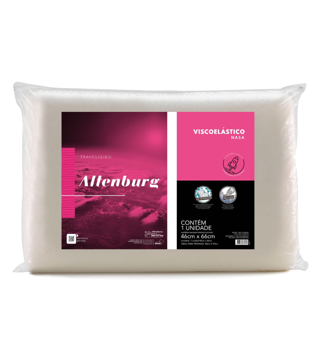 Travesseiro Altenburg Viscoelástico Alto Branco UN / Branco