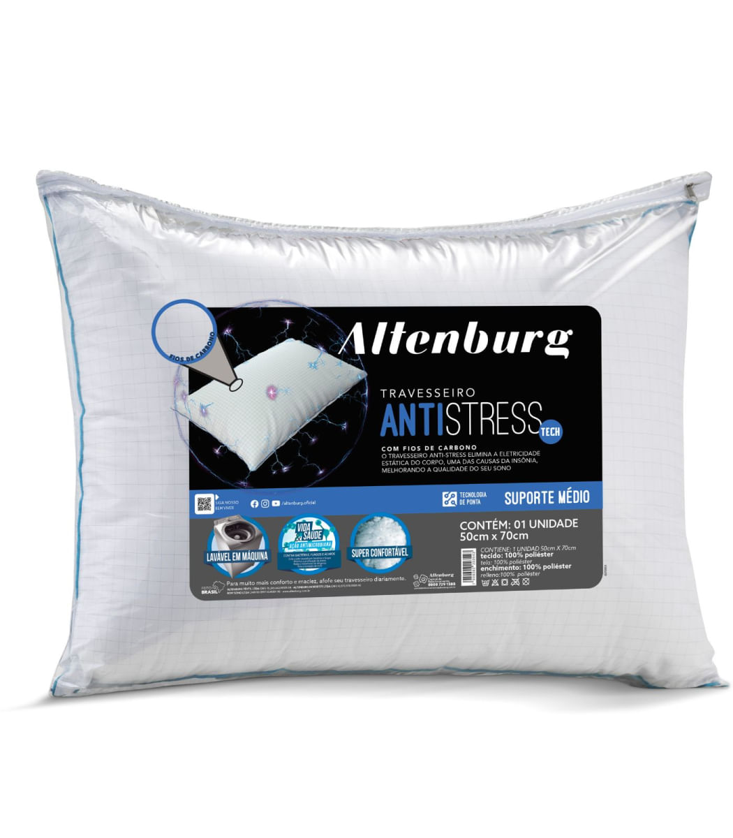 Travesseiro Altenburg Antistress Branco UN / Branco