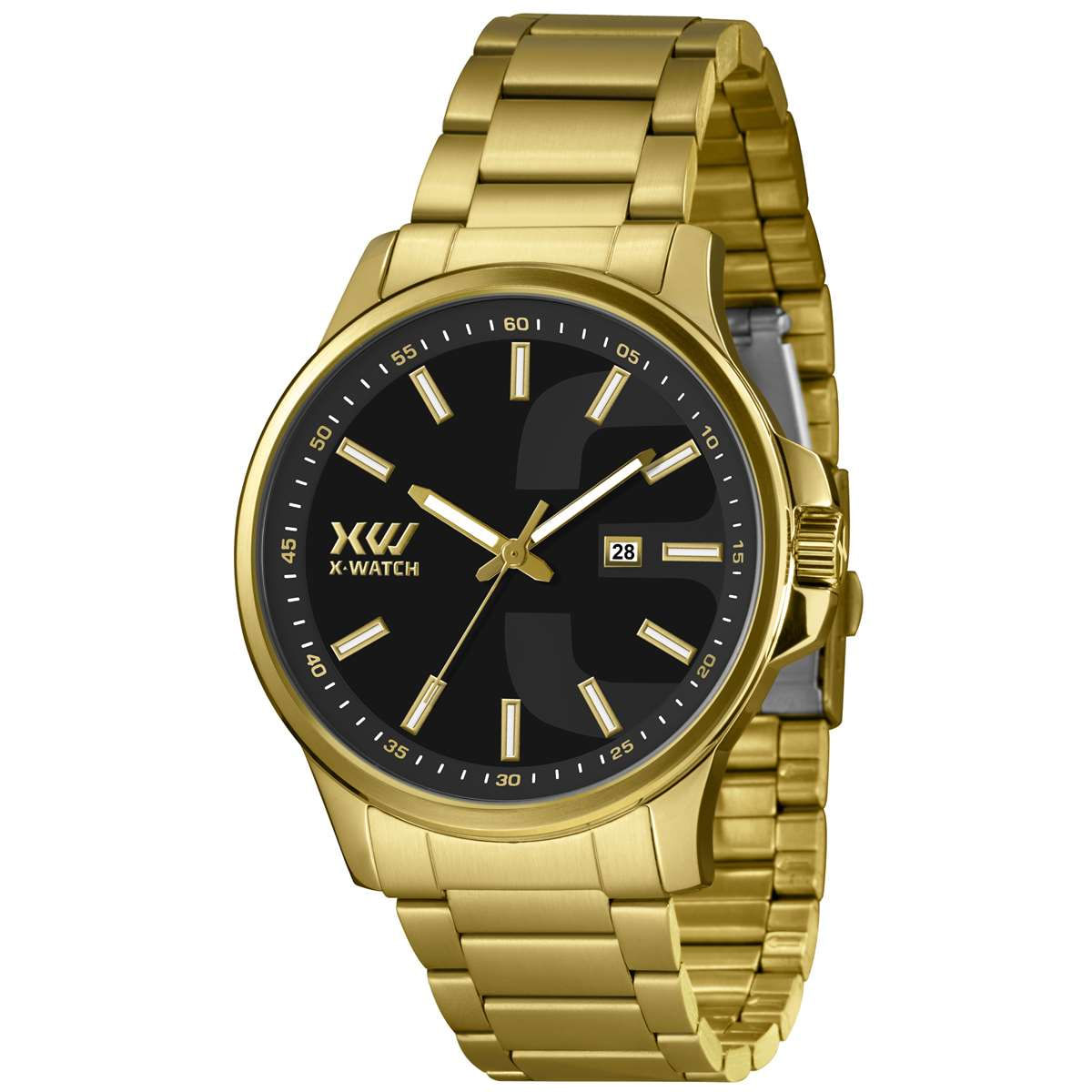 Relógio X-Watch Masculino Ref: Xmgs1037 P1kx Esportivo Dourado