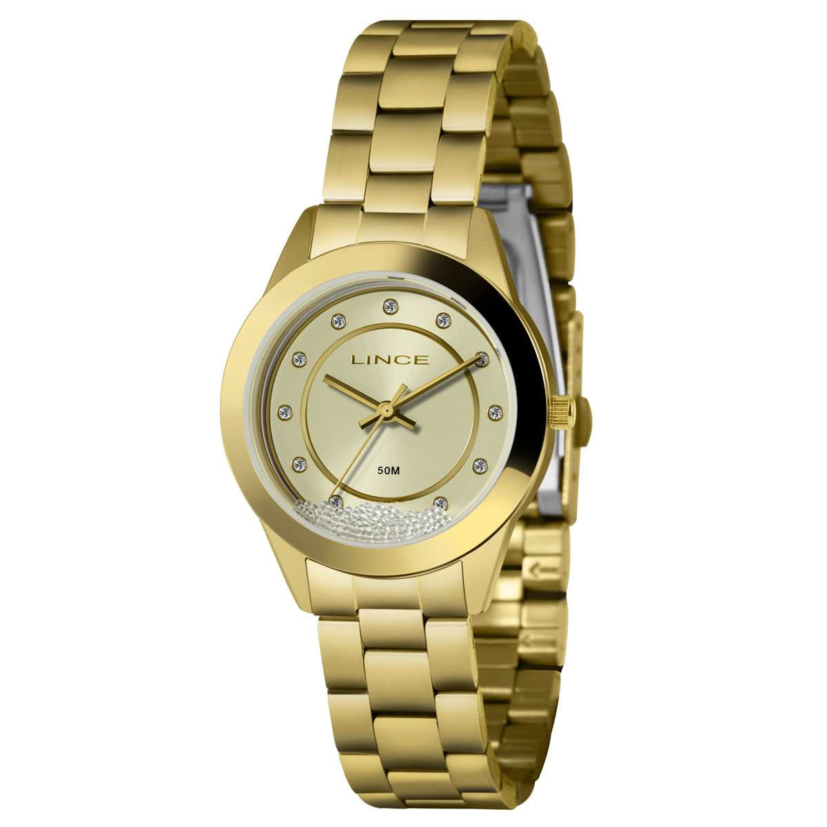Relógio Lince Feminino Ref: Lrg4733l34 C1kx Casual Dourado
