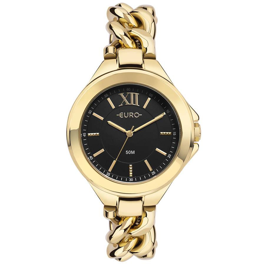 Relógio Euro Feminino Ref: Eu2033bj/4p Bracelete Dourado