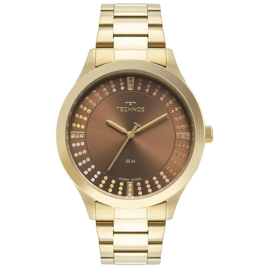 Relógio Technos Feminino Ref: 2036mqe/1m Fashion Dourado