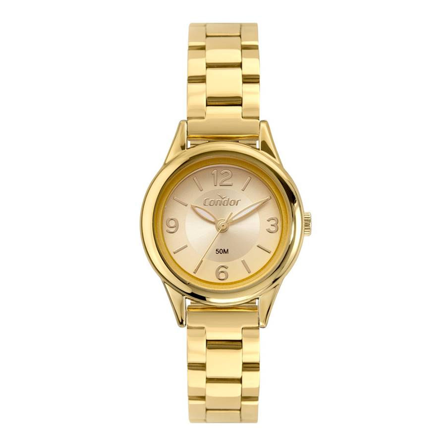 Relógio Condor Feminino Ref: Copc21jht/7d Casual Dourado
