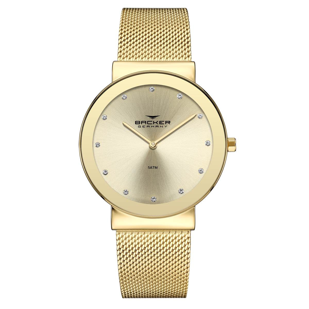 Relógio Backer Feminino Ref: 14027145f Ch Fashion Dourado