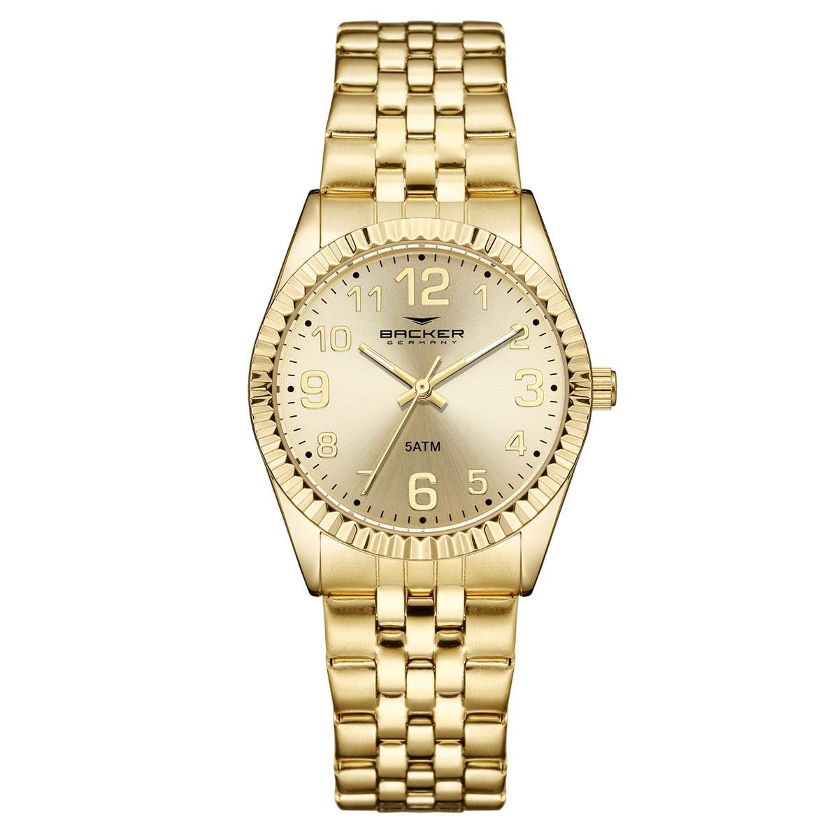 Relógio Backer Feminino Ref: 10311145f Ch Clássico Dourado