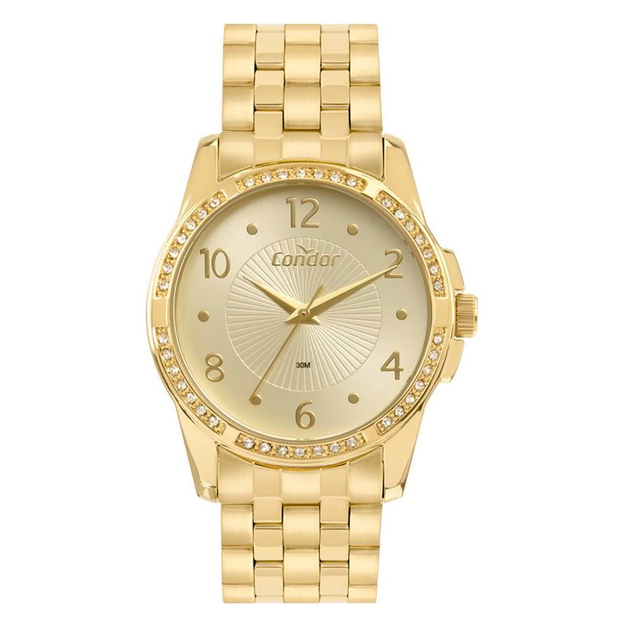 Relógio Condor Feminino Ref: Copc21ans/4x Fashion Dourado