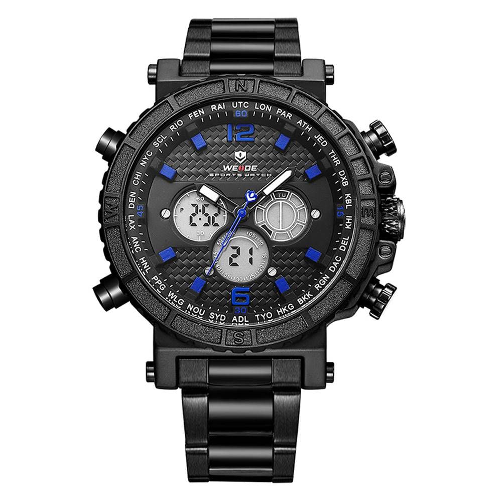 Relógio Weide Masculino Ref: Wh6305b A10635 Anadigi Black