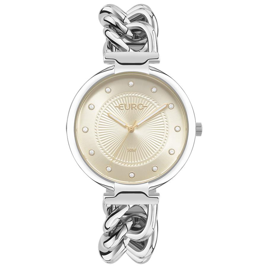 Relógio Euro Feminino Ref: Eu2035yty/4k Bracelete Prateado