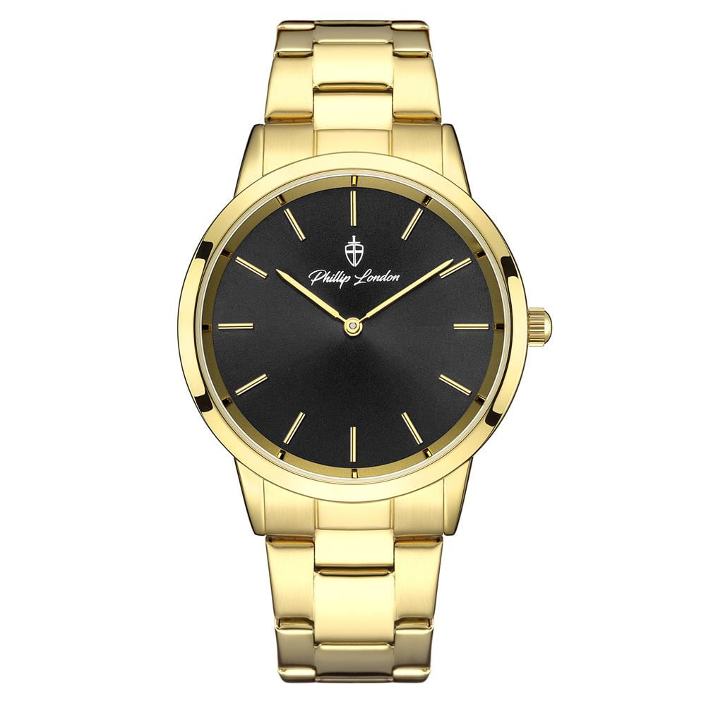 Relógio Phillip London Masculino Ref: Pl80378145m Pr N Casual Dourado