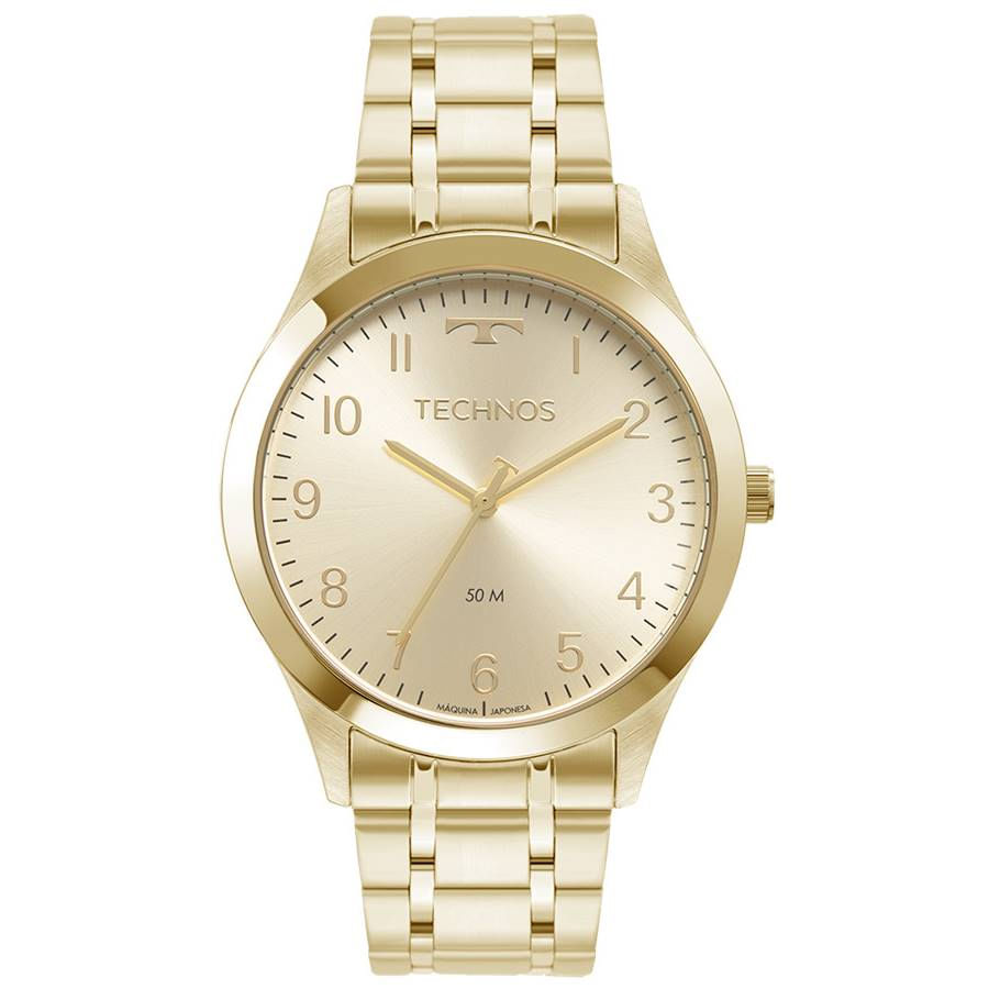 Relógio Technos Feminino Ref: 2036mqx/1x Elegance Dourado