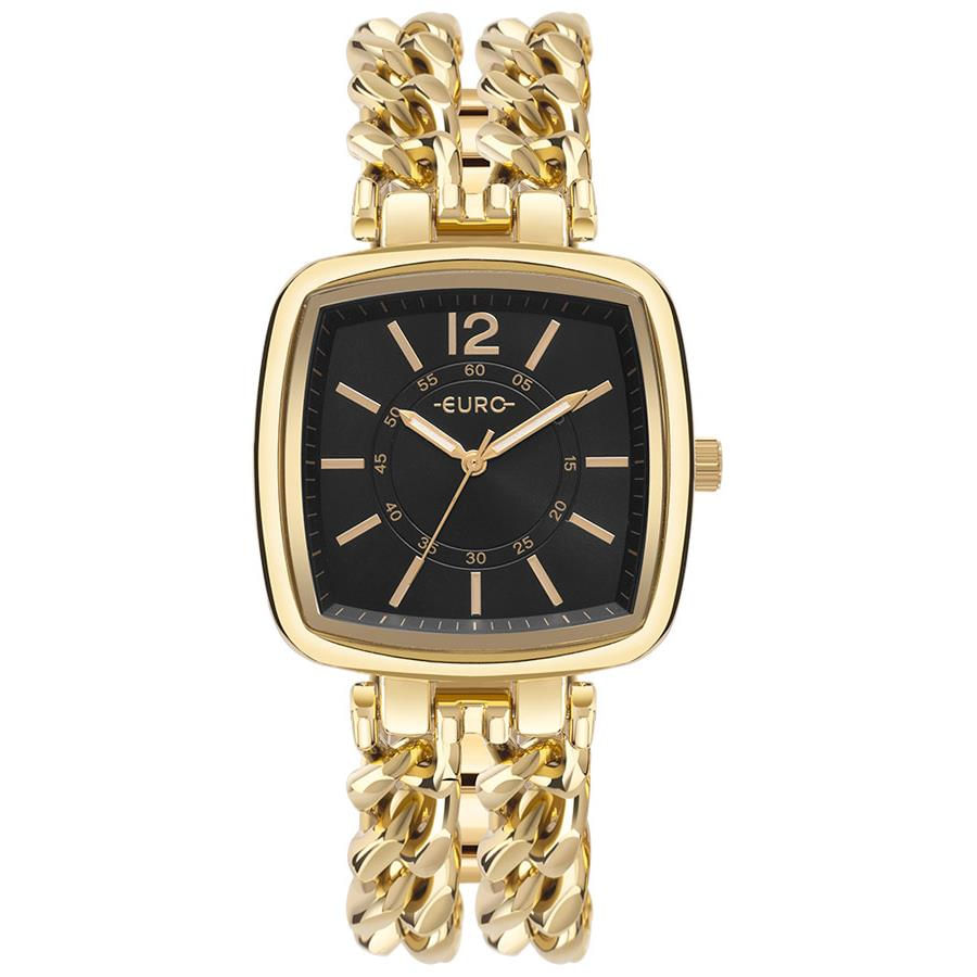 Relógio Euro Feminino Ref: Eu2035yud/4p Bracelete Retangular Dourado
