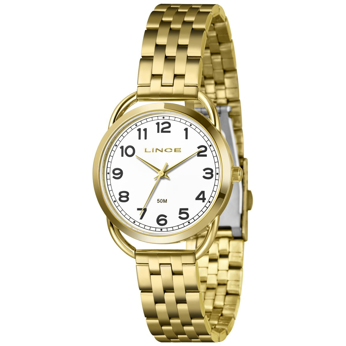 Relógio Lince Feminino Ref: Lrg4779l36 B2kx Casual Dourado