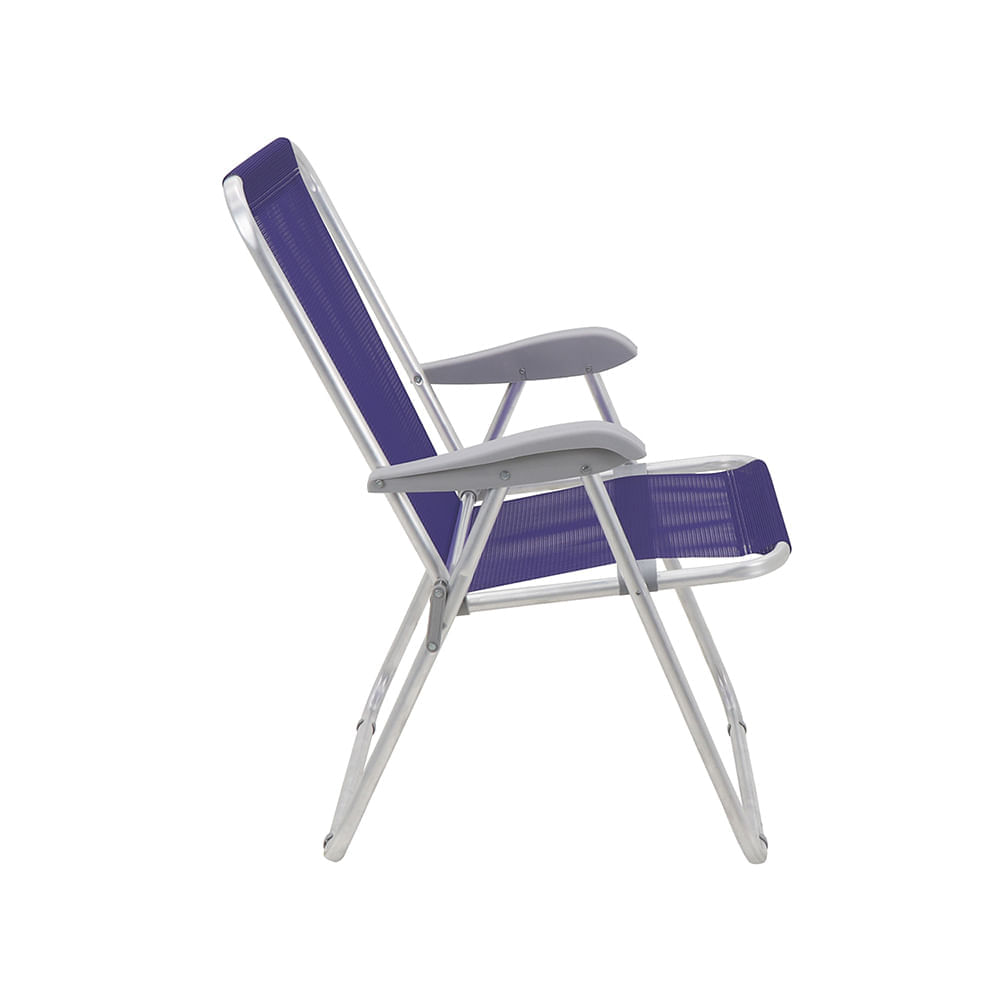 Cadeira de Praia Creta Master em Alumínio com Assento Roxo - Tramontina