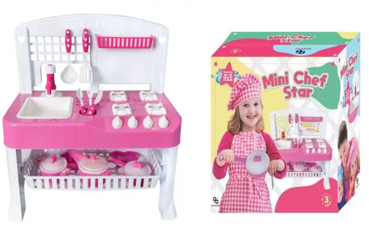 Brinquedo Infantil - Cozinha - Mini Chef Star - Plaspolo