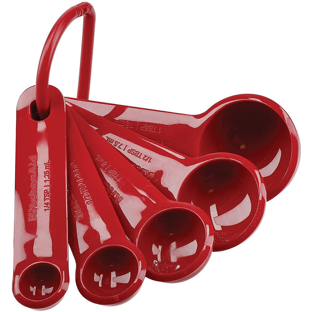 Conjunto de Colheres de Medidas Vermelha 5pçs - KitchenAid Vermelho