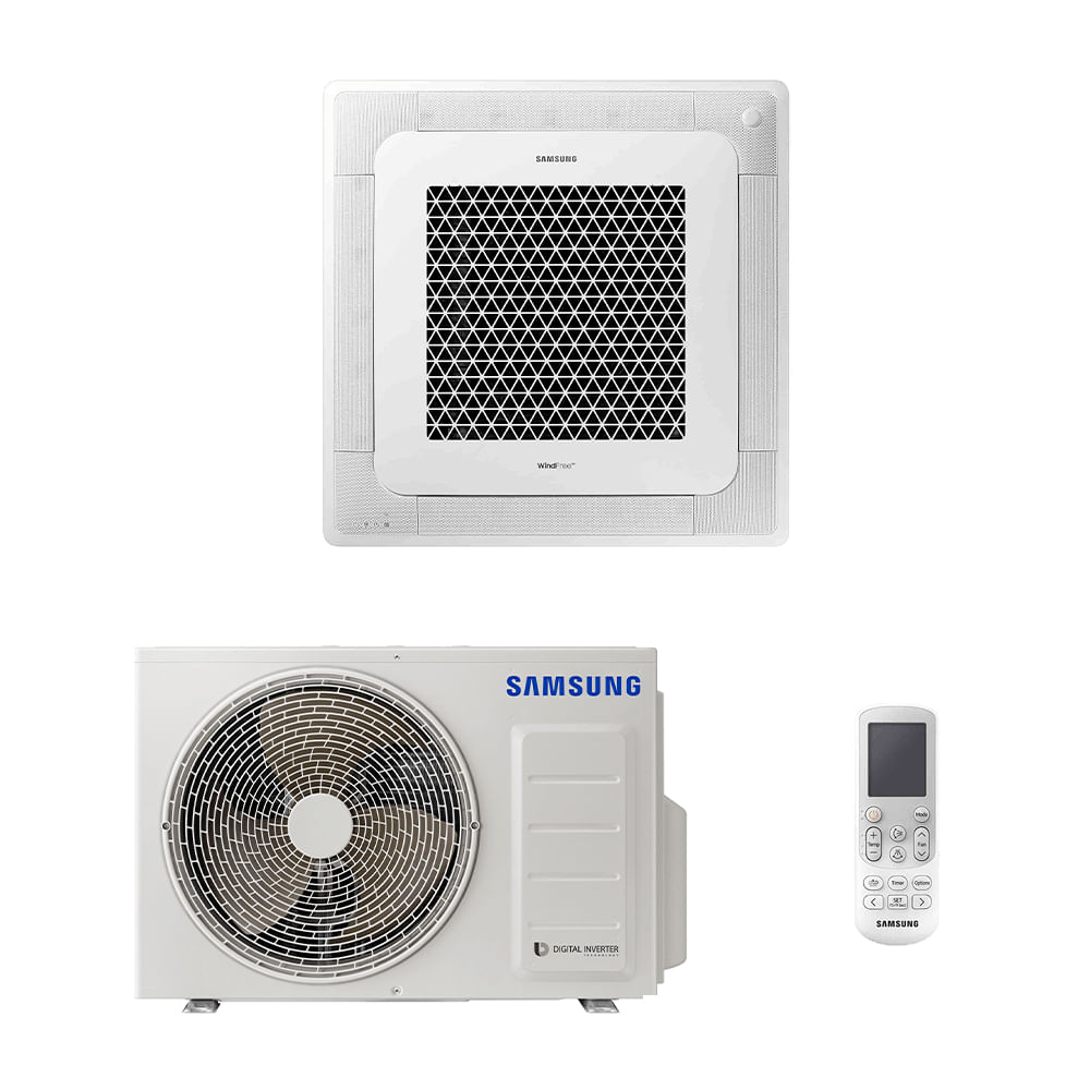 Ar Condicionado Inverter Samsung WindFree Cassete 4 Vias 24.000 Btus Quente E Frio 220V R-32