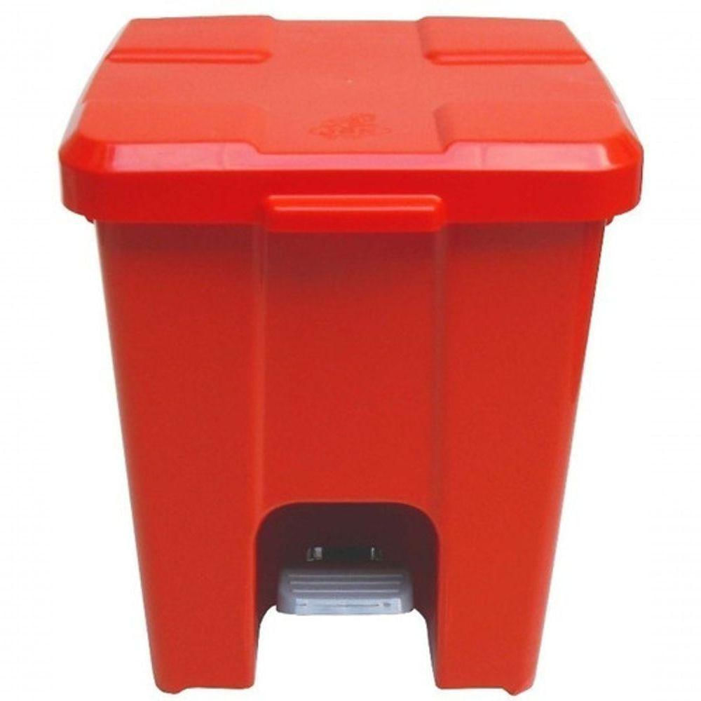 Cesto De Lixo 15 Litros Com Pedal Cor:vermelho