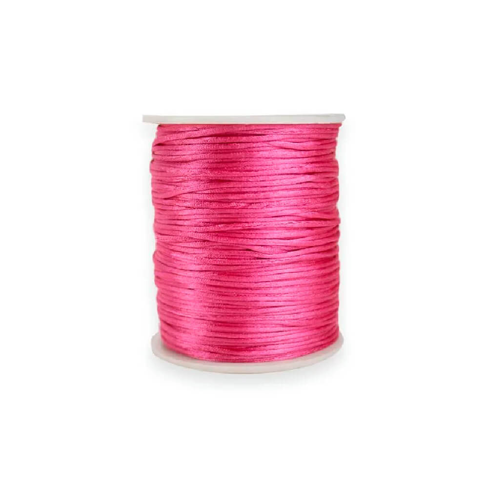 Cordão de Cetim 1mm C1 22 Pink 20m - Kit Cordao Cetim 1mm C1 22 Pink 20m