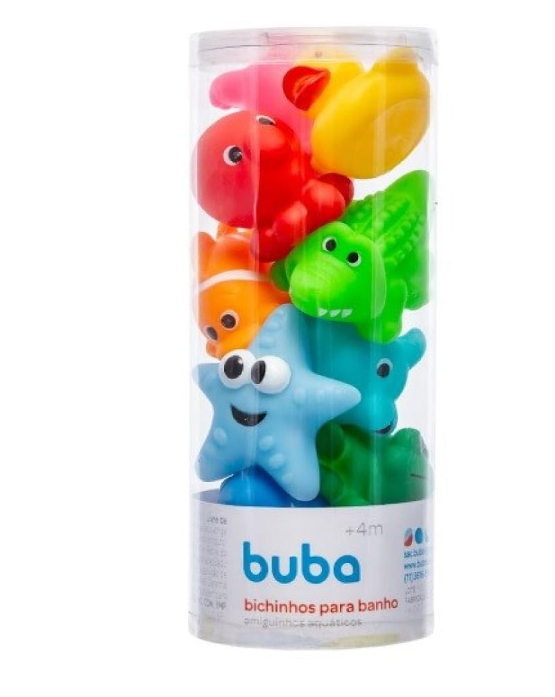 Brinquedo Bichinhos Para Banho Amiguinhos Aquáticos Buba - 10 UN