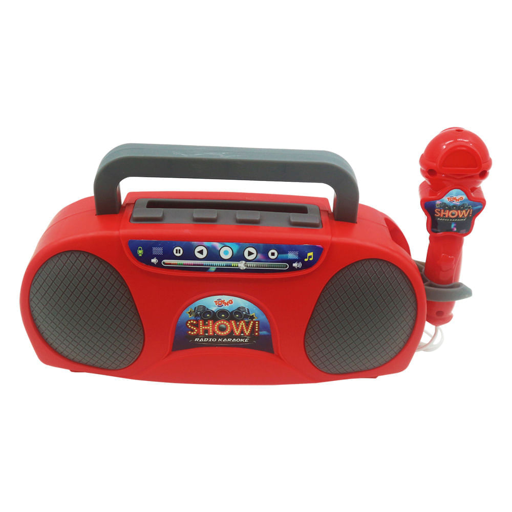 Radio Karaokê Toyng Brinquedo Caixa de Som C/ Microfone