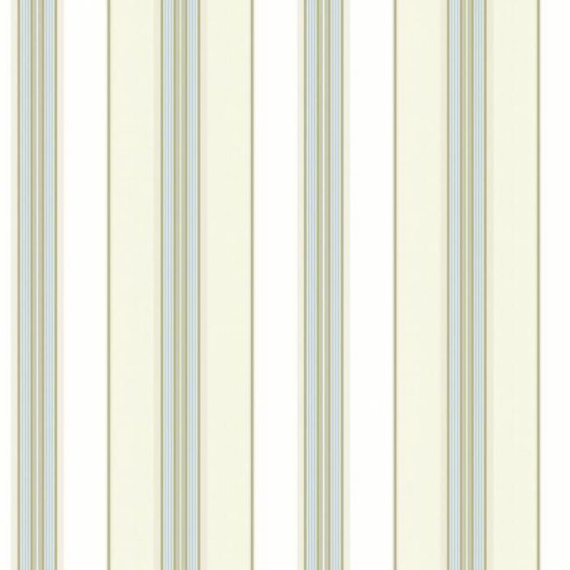 Papel de Parede Waverly Stripes Lovers Lane Bege/Azul WA7779 - Rolo: 10m x 0,52m