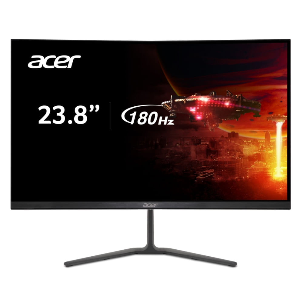 Monitor Gamer Acer Nitro LED IPS FHD HDR10 180Hz AMD Freesync Premium 1ms HDMI VGA 23.8" - KG240Y-M5