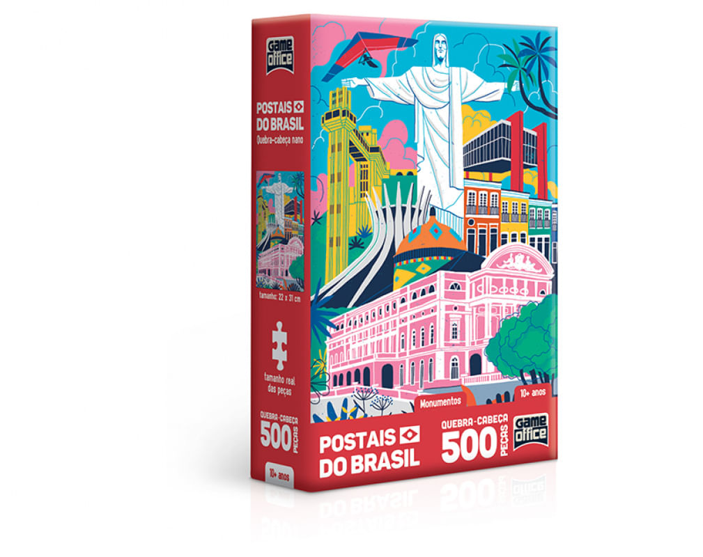 Quebra-cabeça Postais do Brasil - Monumento - nano 500 peças