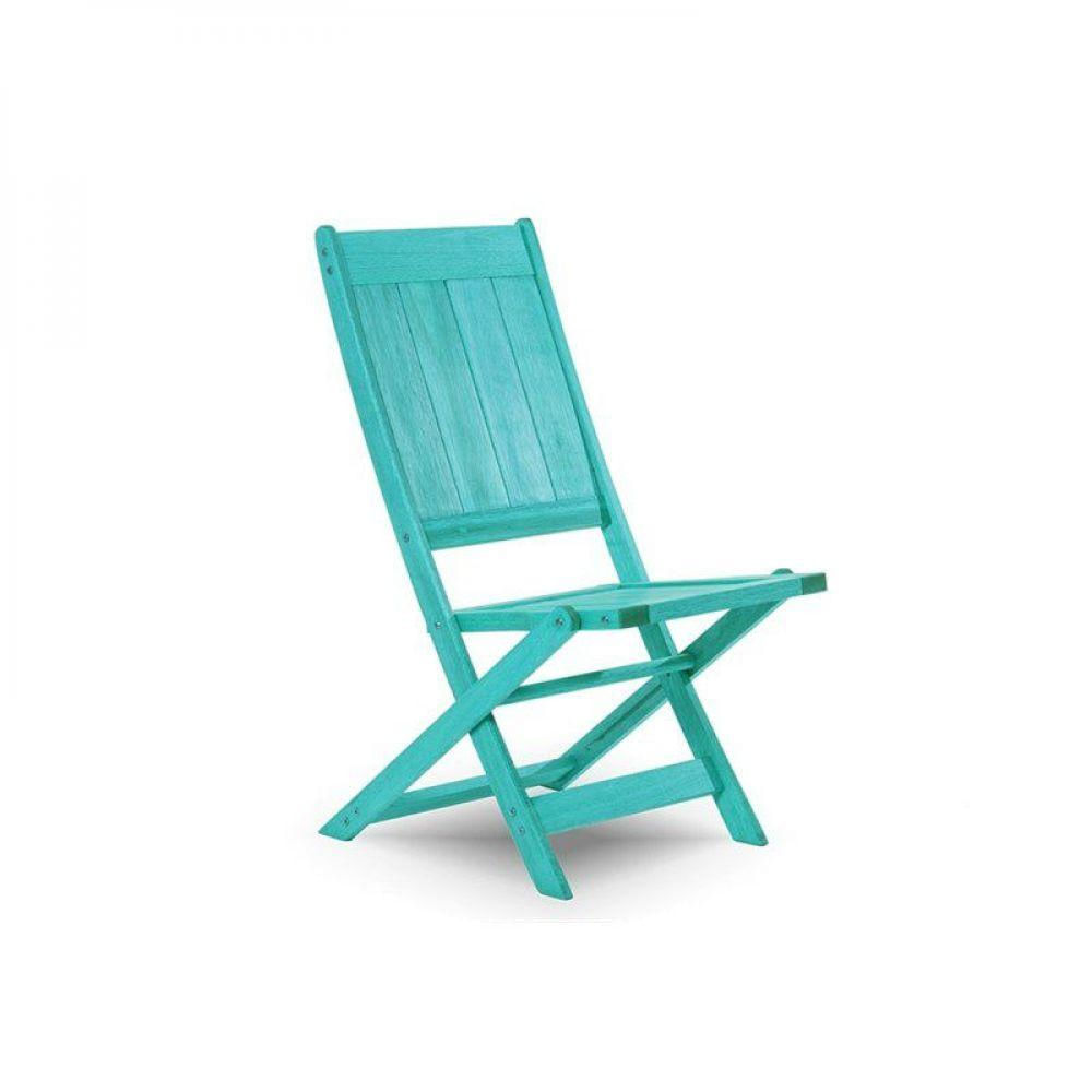 Cadeira Dobrável Acqualung Sem Braços Mão & Formão Azul