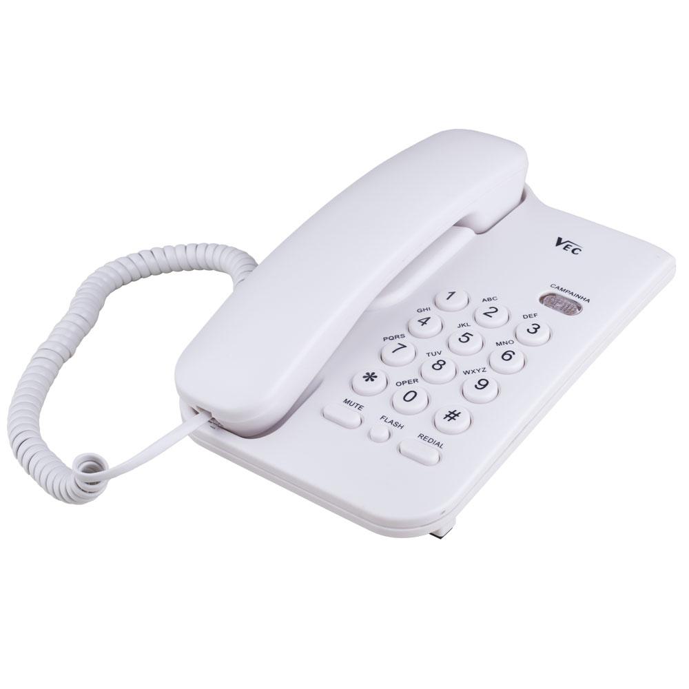 Telefone com Bloqueador Vec KXT 3026 Branco