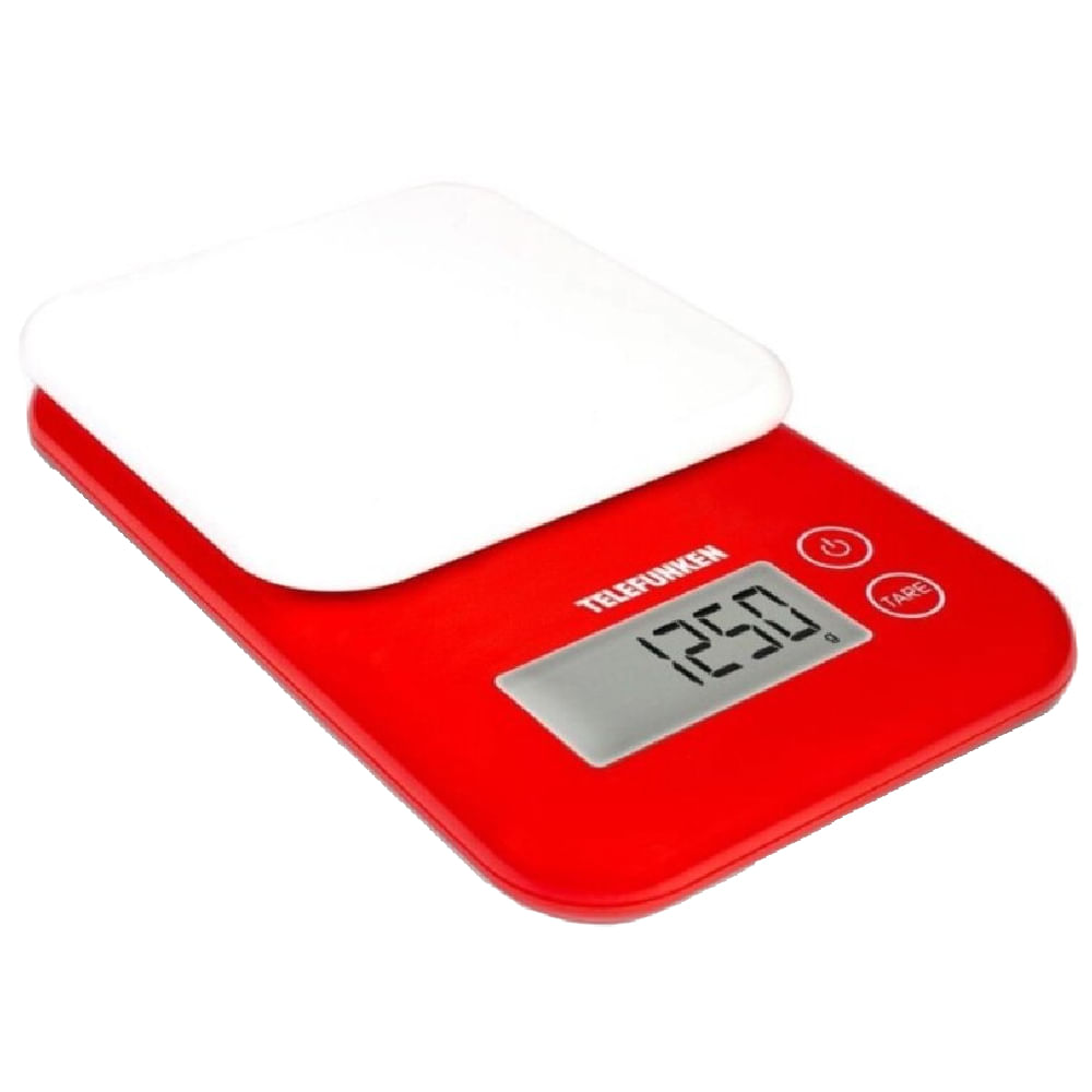 Balanca Digital de Cozinha Telefunken Branca / Vermelha 3kg TFKS300