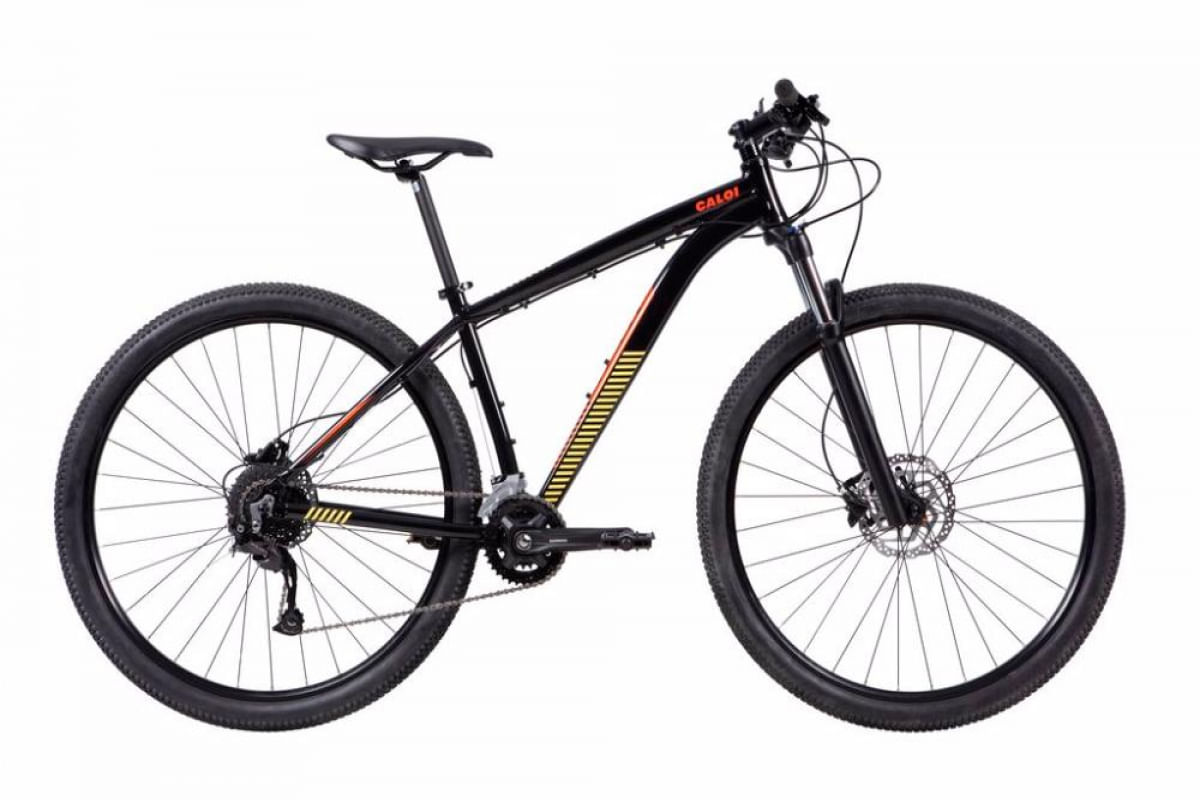 Bicicleta Mtb Caloi Moab Aro 29 - 2021 - Microshift - Quadro 19" - 18 Velocidades - Preto