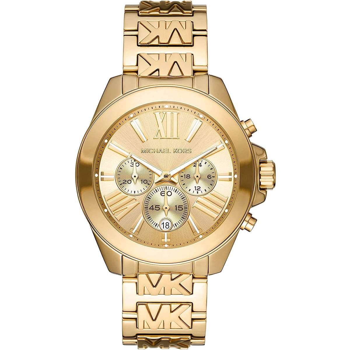 Relógio Michael Kors Feminino Ref: Mk6952/1dn Cronógrafo Dourado