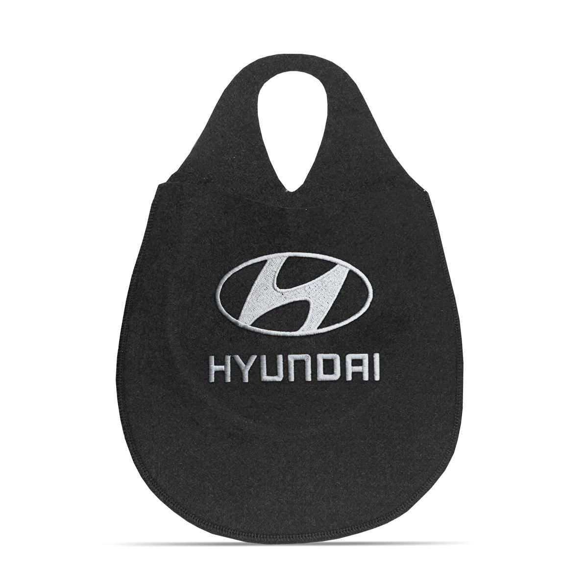 Lixeira Automotiva Cambio Logo Hyundai Carpete Bordado