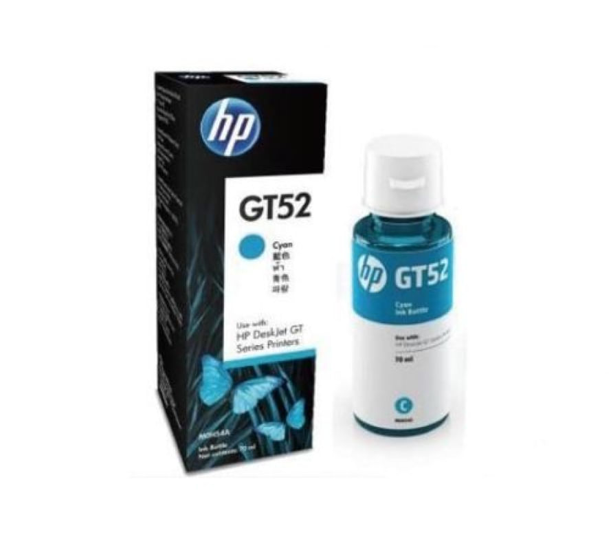 Garrafa de Tinta HP GT52 70ML Ciano p/ HP GT 5822 MOH54AL