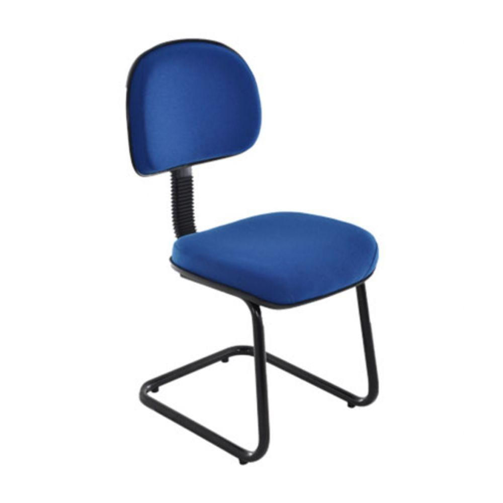 Cadeira Secretária Com Base Fixa Em S Linha Robust Azul