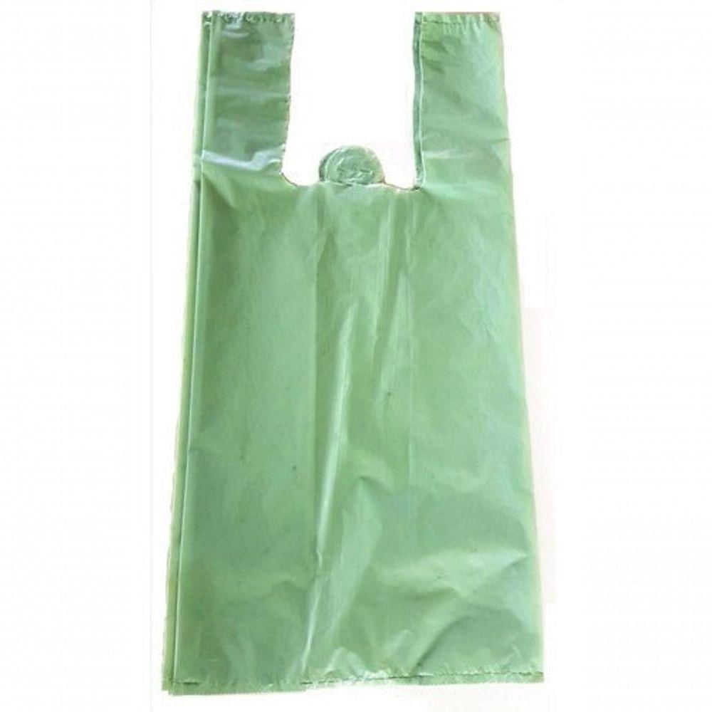 Sacola Plástica Reciclada 50x60 Verde 15kg