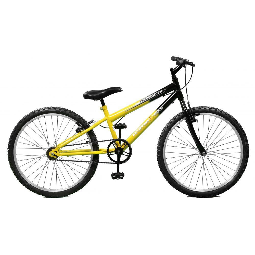 Bicicleta Aro 24 Masculina Cic Amarelo com Preto Master Bike