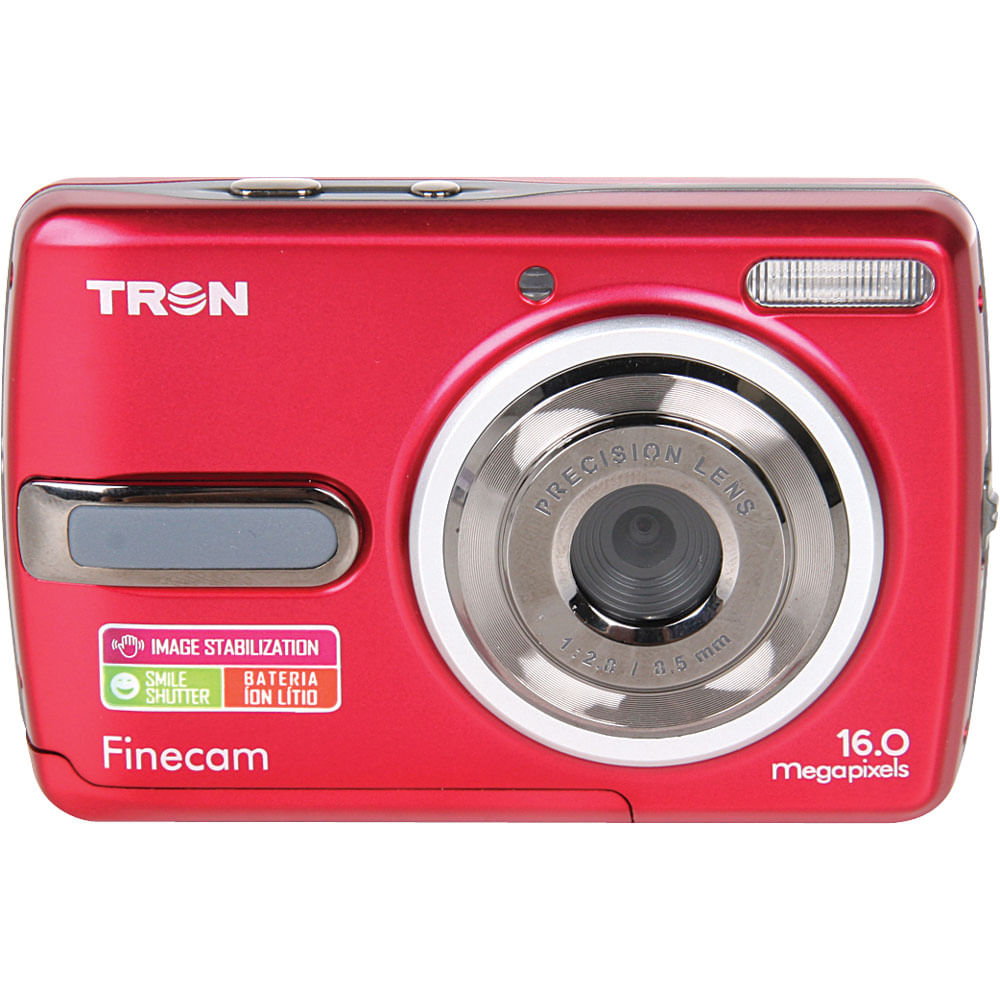 Câmera Digital 16MP Tron Finecam FL160 com LCD 2,4" Vermelha