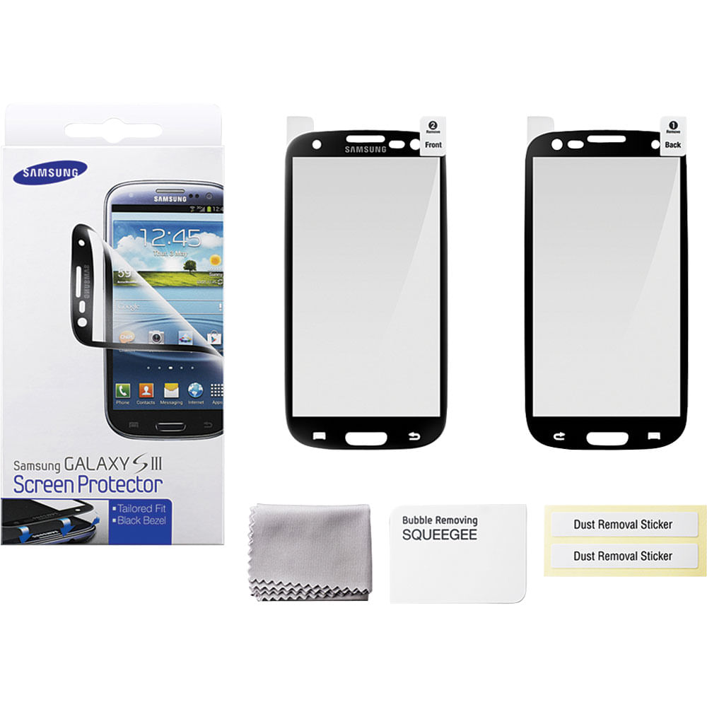 Película Protetora Samsung para Galaxy S3 ETC-G1G6BEGSTD Borda Preta