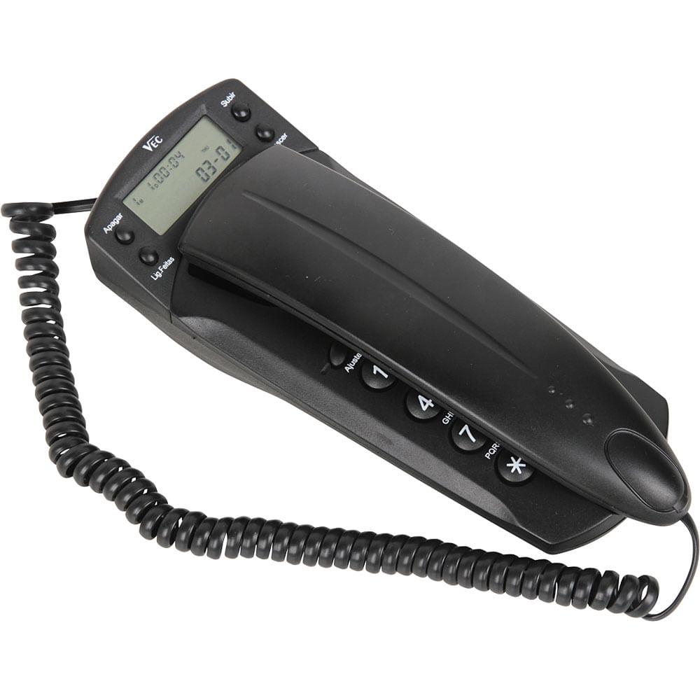 Telefone Gôndola com Identificador/Bloqueador Vec 46i V9 - Preto