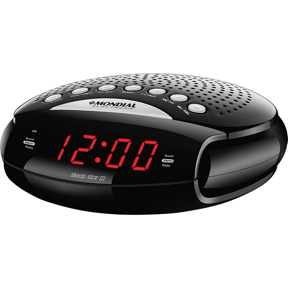 Rádio Relógio AM FM Mondial Sleep Star III RR-03