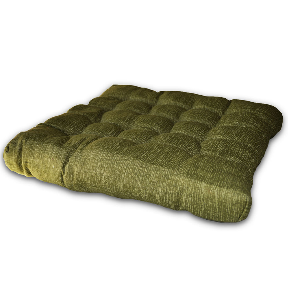 Futton Baixo Decore Verde Rajada Peça Unica Textil Lar 40cm x 40cm x 5cm / Verde