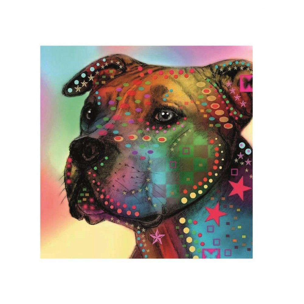 Quadro Decorativo Canvas Moldura Cachorro Preto 30x30