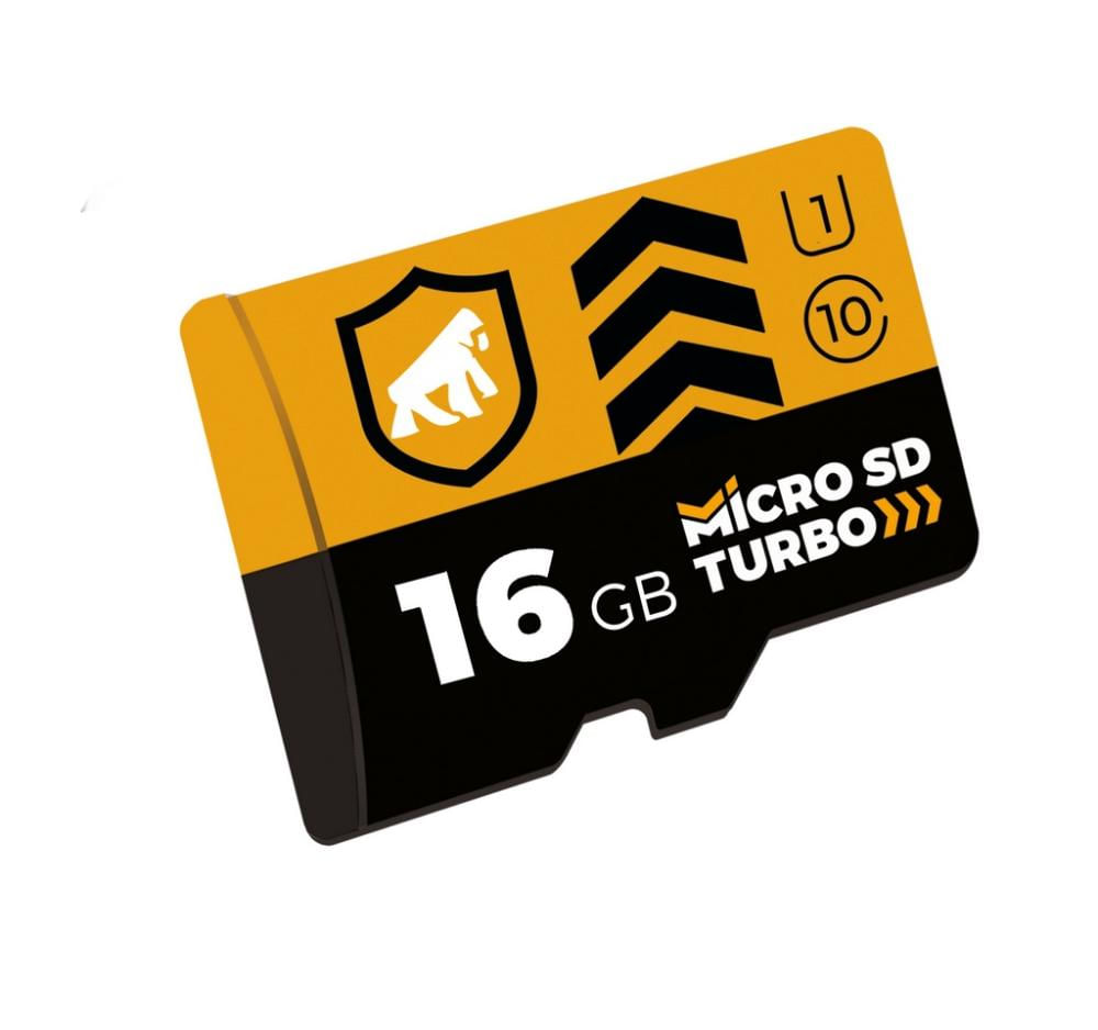 Cartão de Memória 16 GB Turbo U1 + Adaptador Pendrive Nano Slim + Adaptador SD - Gorila Shield
