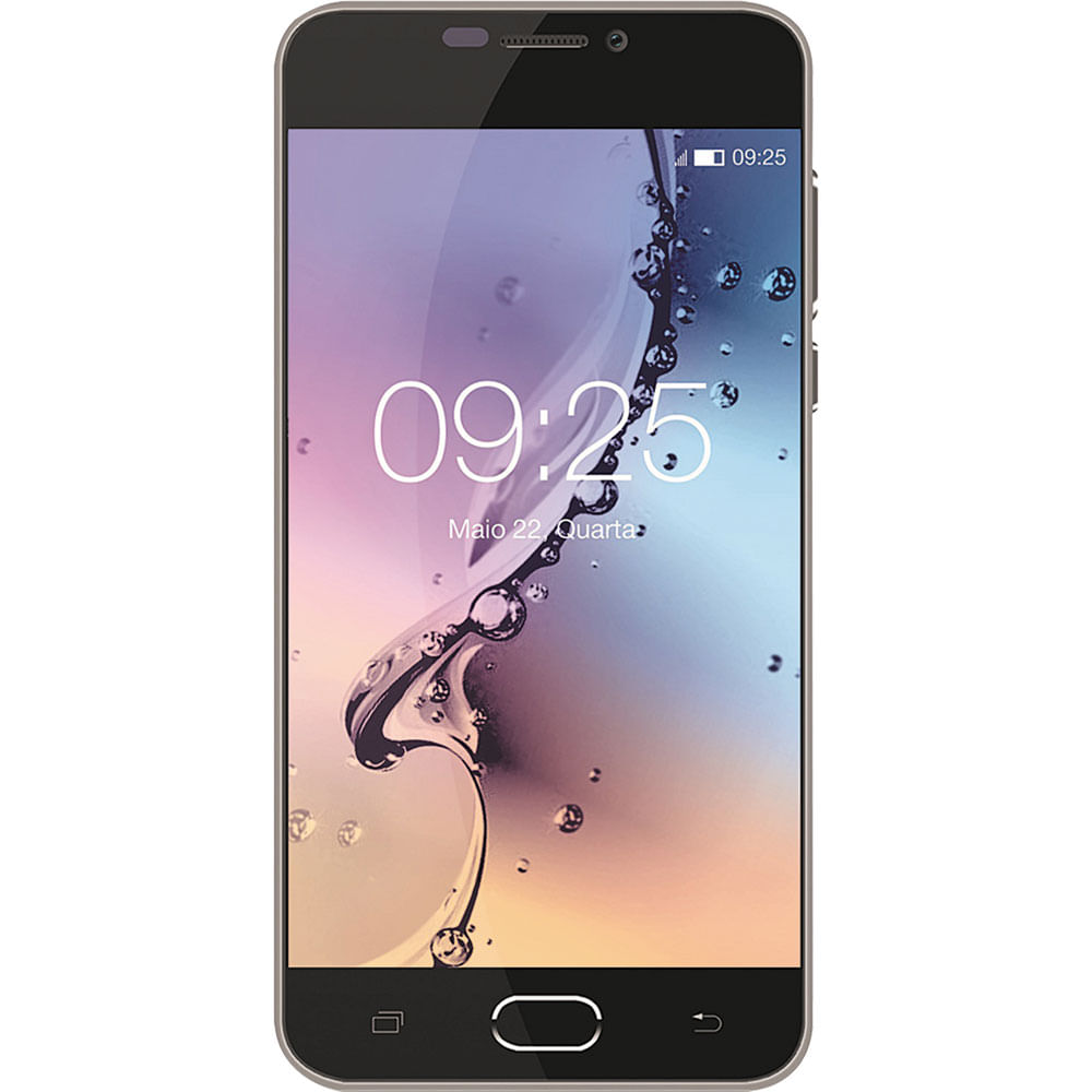 Smartphone Qbex Flix Desbloqueado Dual Chip Android 5.1 Tela 5" 4G Wi-Fi Câmera 8MP - Cinza
