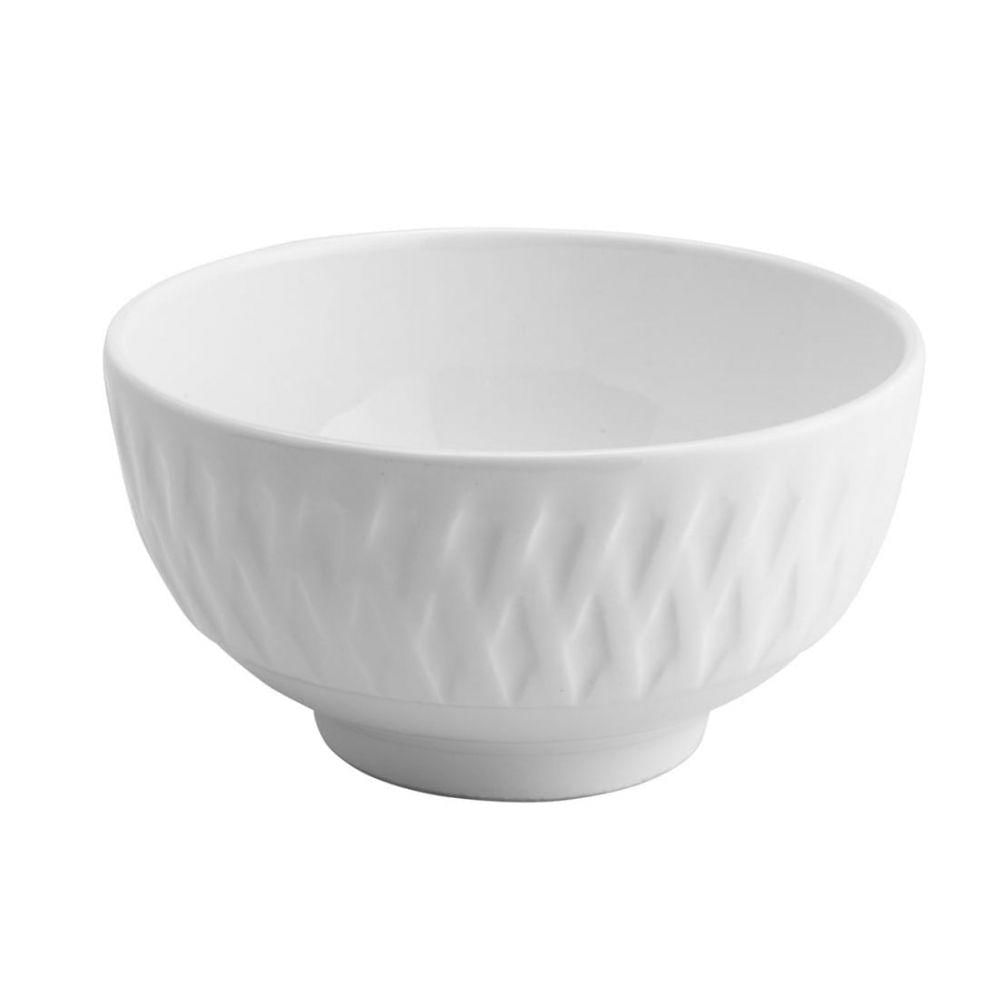 Bowl Tigela Cumbuca De Porcelana Balloon Branco 12 X 6,5 Cm