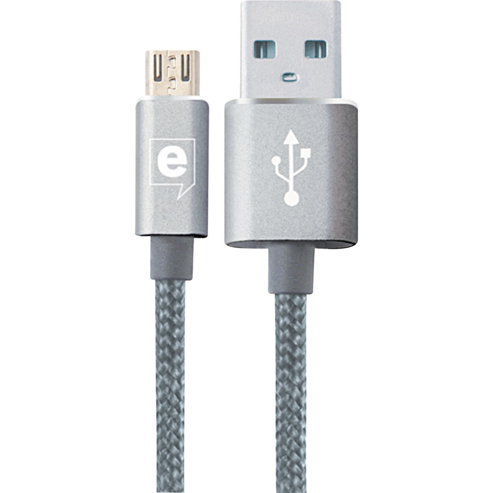 Cabo Micro USB 1.2m Easy Mobile Premium Prata